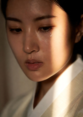 Crying Asian Woman Portrait