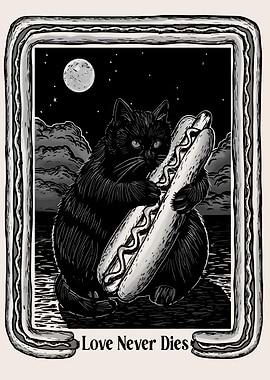 Cat with Hotdog: Love Never Dies