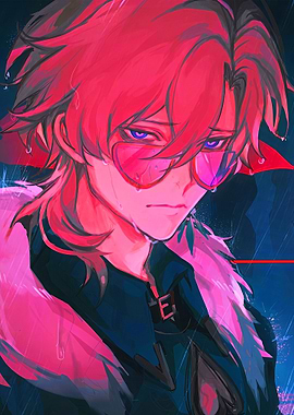 Honkai Star Rail Boy with Pink Hair