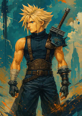 Cloud Strife Digital Art