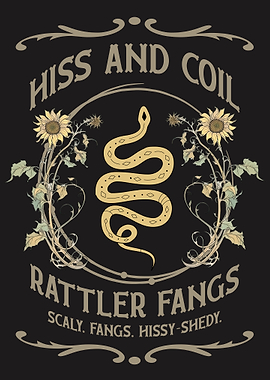 Hiss and Coil Rattler Fangs Art