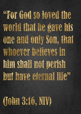 John 3:16 Bible Verse Art