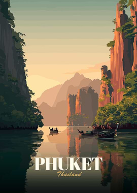 Phuket Thailand Travel Poster