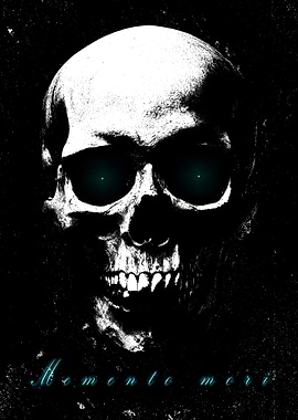 Skull with blue eyes - Memento mori