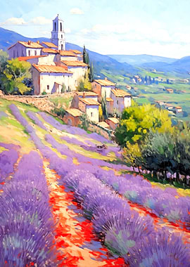 Provence France Lavender Fields and Village