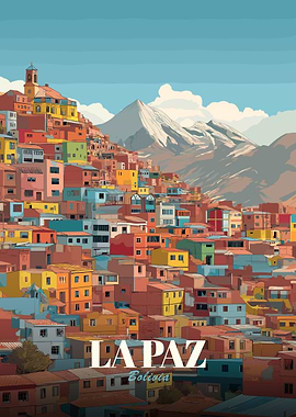 La Paz, Bolivia Cityscape Art