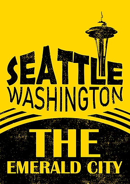 Seattle Washington: Emerald City Poster