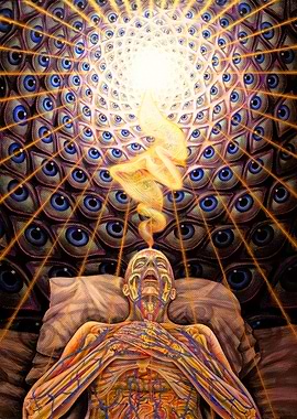 Anatomical Man with Eyes and Light