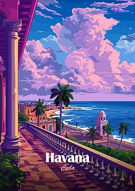 Havana, Cuba: Coastal Cityscape