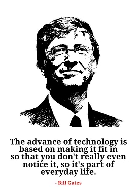 Bill Gates Technology Quote Portrait