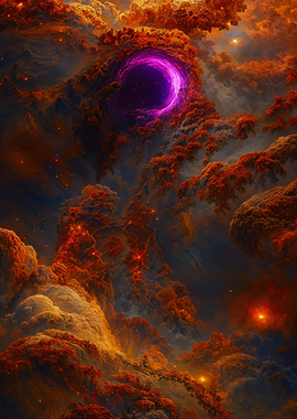 Nebula with Purple Portal