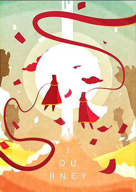 Journey Game Minimalist Poster Art