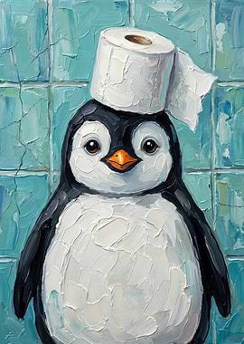 Penguin Toilet Paper Hat