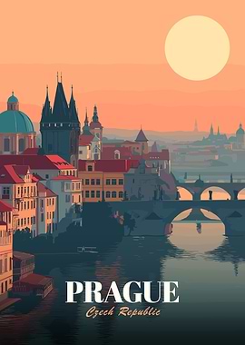 Prague, Czech Republic Travel Poster