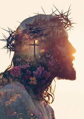 Jesus Christ Double Exposure