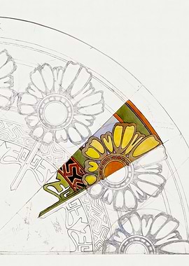 Floral Design Blueprint, alphonse mucha art