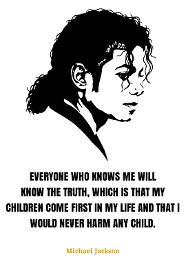 Michael Jackson Portrait with Quote