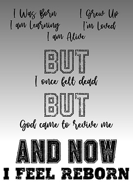 Inspirational Text Art: Rebirth and Revival