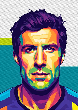 Luís Figo Colorful Portrait