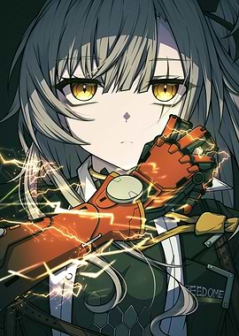 Anime Girl with Cybernetic Arm