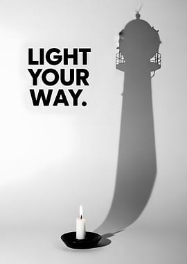 Candlelight Lighthouse Shadow
