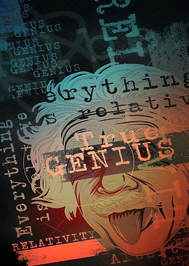 Einstein Genius Relativity Art