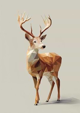 Geometric Deer Illustration