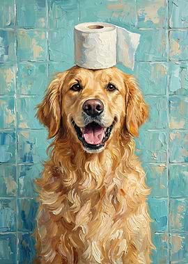 Golden Retriever Toilet Paper