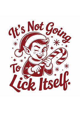 Christmas Elf Candy Cane Graphic