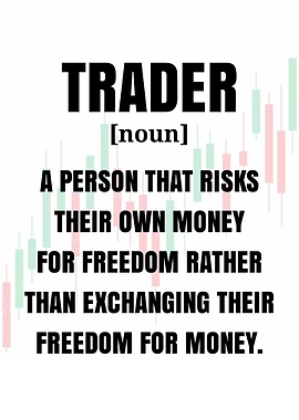 Trader Definition with Stock Chart Background