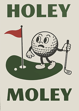 Holey Moley Golf Cartoon