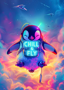 Chill & Fly Penguin in Space
