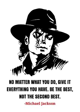Michael Jackson Inspirational Quote Portrait