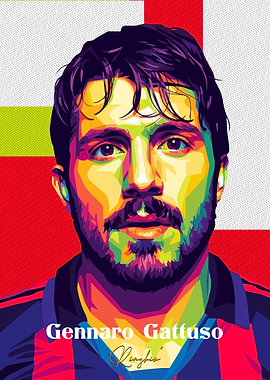 Gennaro Gattuso Pop Art Portrait