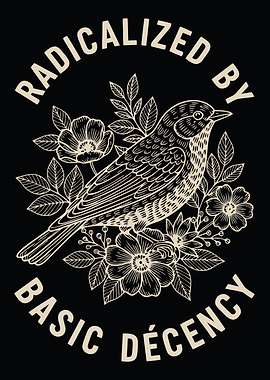 Radicalized by Basic Decency Bird Art