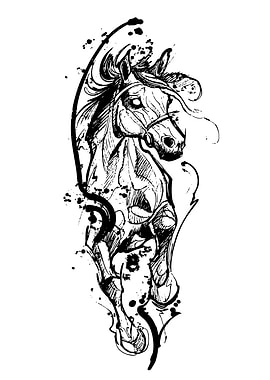 Horse Ink Sketch