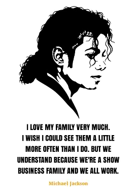 Michael Jackson Portrait with Quote