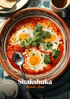 Shakshuka Middle East Food Art