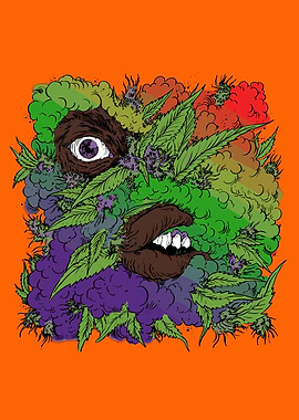 Cannabis Face Art