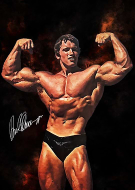 Arnold Schwarzenegger Bodybuilding Portrait