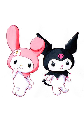 My Melody and Kuromi Illustration
