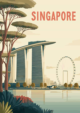 Singapore Travel Poster