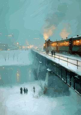 Winter Train Journey