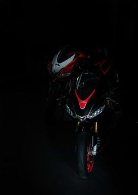Aprilia Motorcycles in Dark Setting