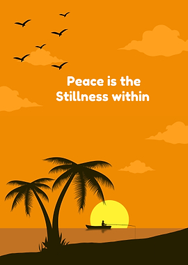 Peaceful Sunset with Palm Trees