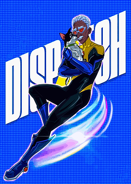 Dispatch and Dog Superhero Art