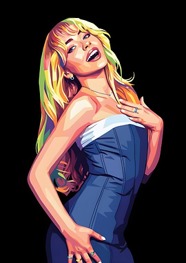 Kylie Minogue Pop Art Portrait