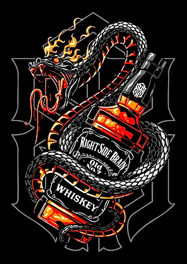 Whiskey Snake Graphic Art