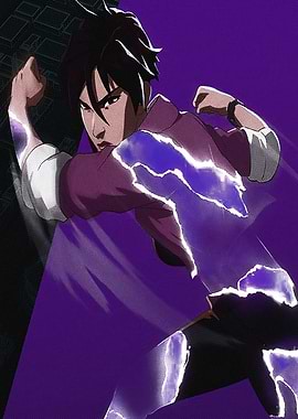 Invisigal Dispatch Anime Character with Lightning Effect