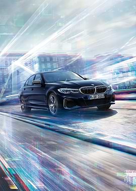BMW Sedan in Motion